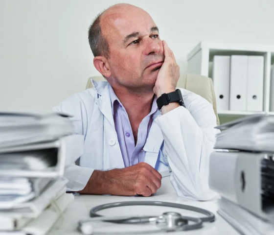 Médico con carga administrativa
